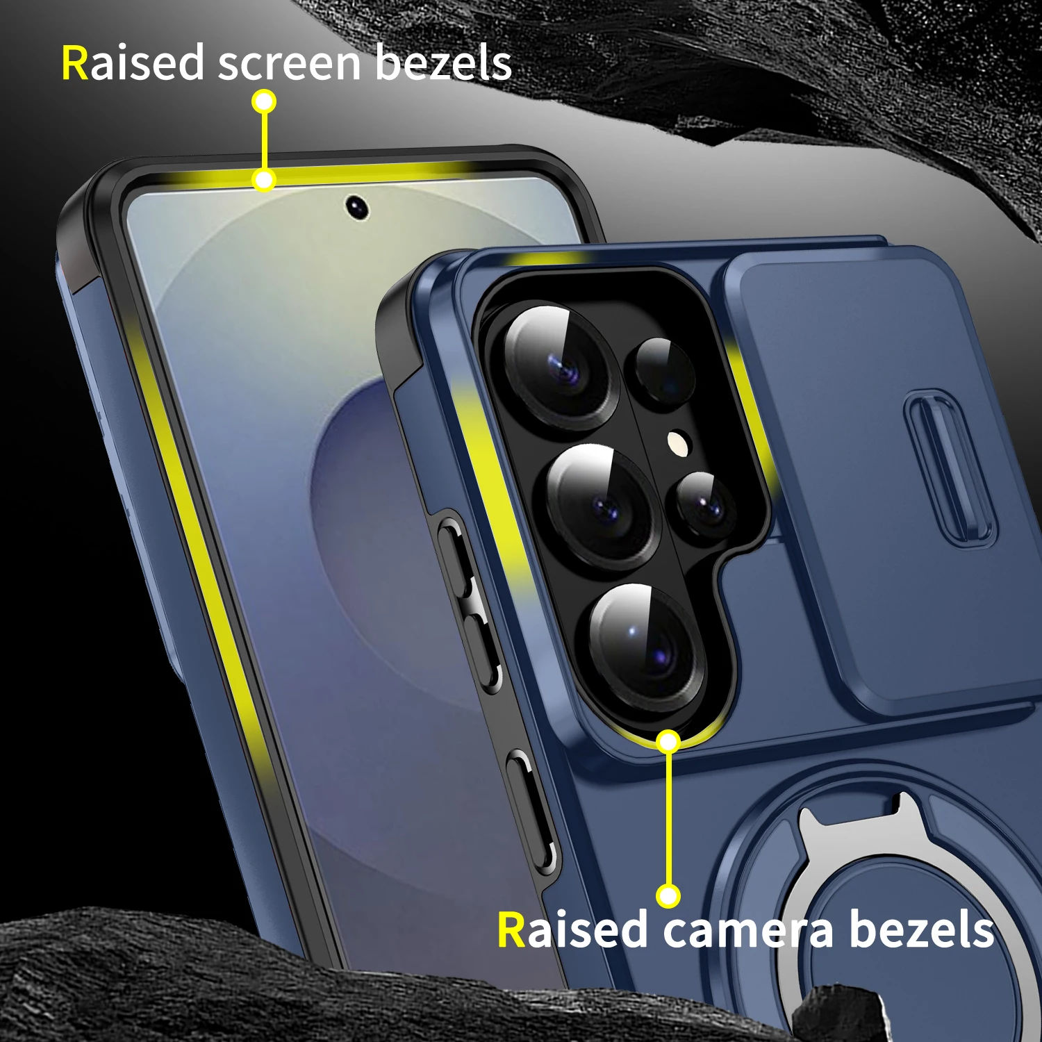 360-Degree Rotating Magnetic Bracket Phone Case