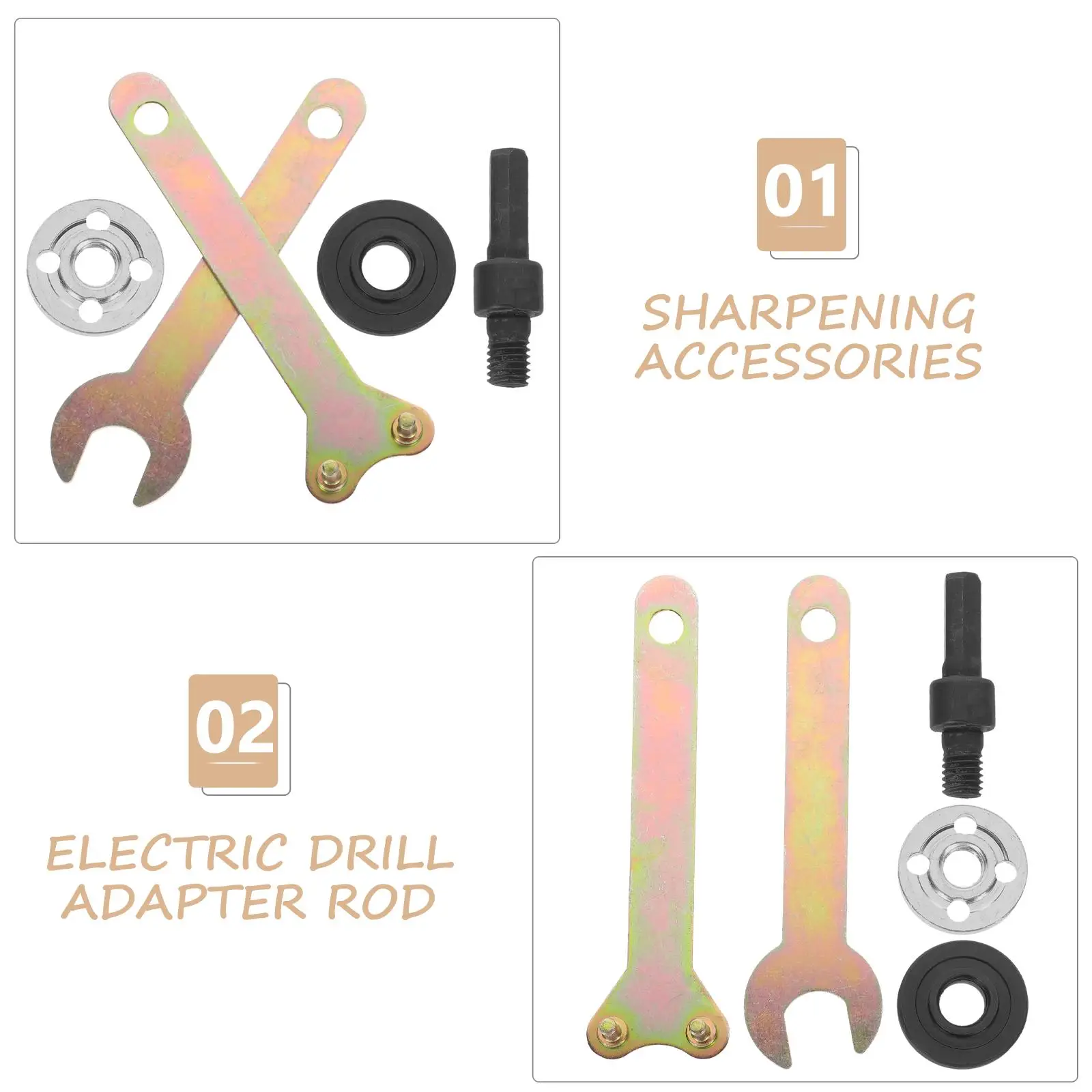 Power Drills Angle Grinder Adapter Rod to Converted Electric Wrench Flange Nuts with Spanner