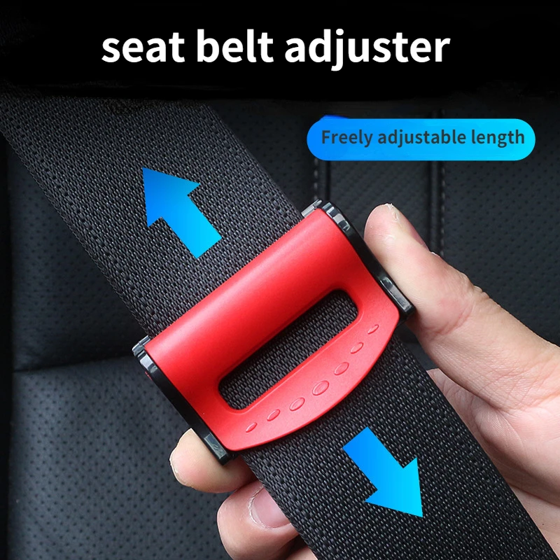 4colors Car Seat Belt Clip Tensioner Adjuster Seat Belts Fixing Artifact Self-driving Travel Equipment Car Accessories