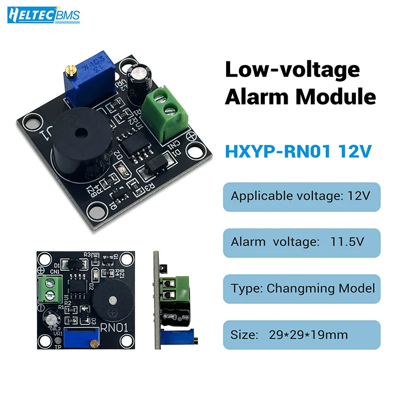 Heltec HXYP-RN01 5V 12V 24V Low Voltage Alarm Module - Anti-Overcharge Buzzer So