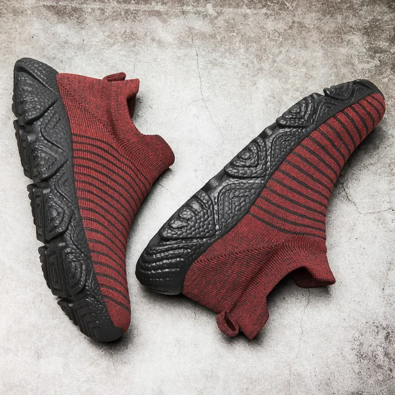 Running Sneakers Summer Men's Running Sneakers Soft Non-slip Moccasins Breathable Light Walking Sneakers