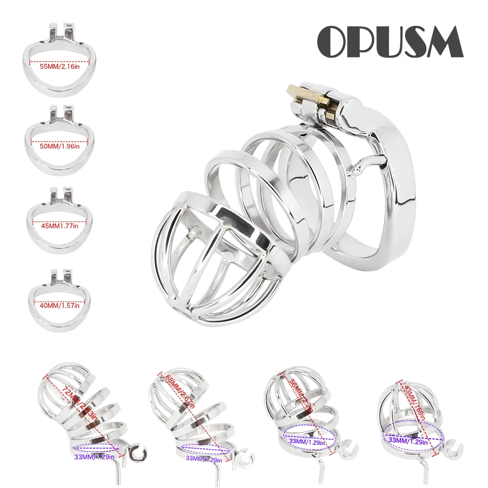 

BDSM Male Chastity Belt Device Stainless Steel CBT Cock Cage Penis Ring Lock with Urethral Catheter Spiked Ring Sex Toys