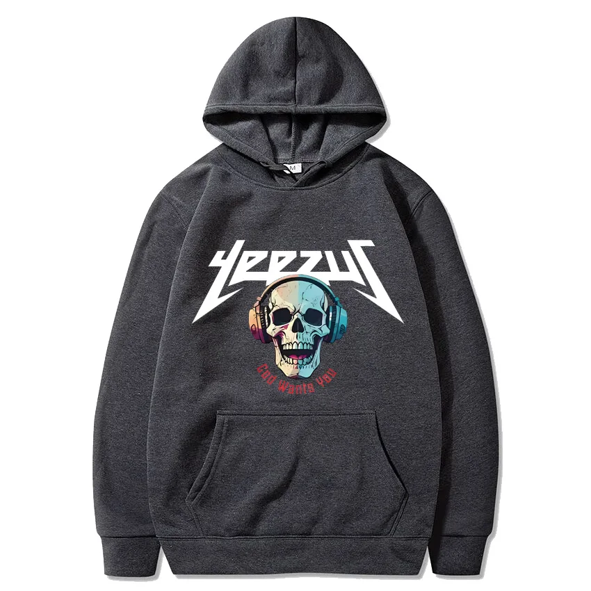 

Kanye West Fashion Graphics print Fleece Hoodie Men Women Hip Hop Pullover Streetwear Loose Unisex Long sleeve Hooded Sweatshirt