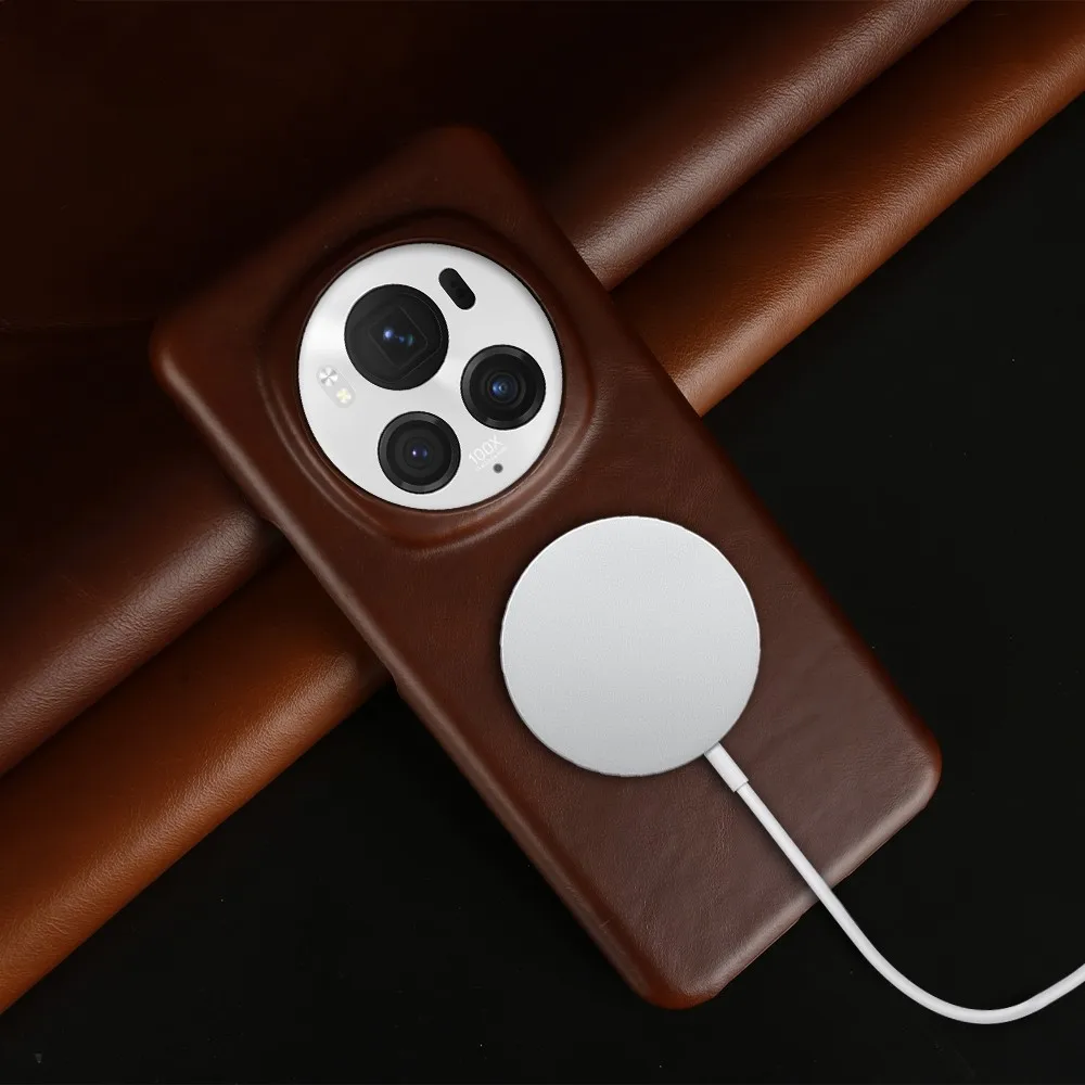 Magic Honor Magic 6 Pro 케이스, Magsafe Magic6 Magic 5Pro 무선 충전 자석 쉘 홀스터, 빈티지 휴대폰 뒷면 코크