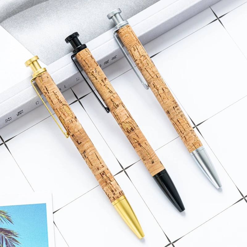 

Wooden Ballpoint Pen Wooden Pen Grip Metal Pen Clip 1.0mm Nib Black Write Smoothly for Women Men File Signing