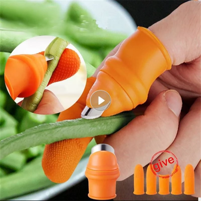 

Upgrade Silicone Thumb Knife Cutter For Garden Separator Finger Plant Fruit Picking Knife Portable Knife For Kitchen Garden Tool