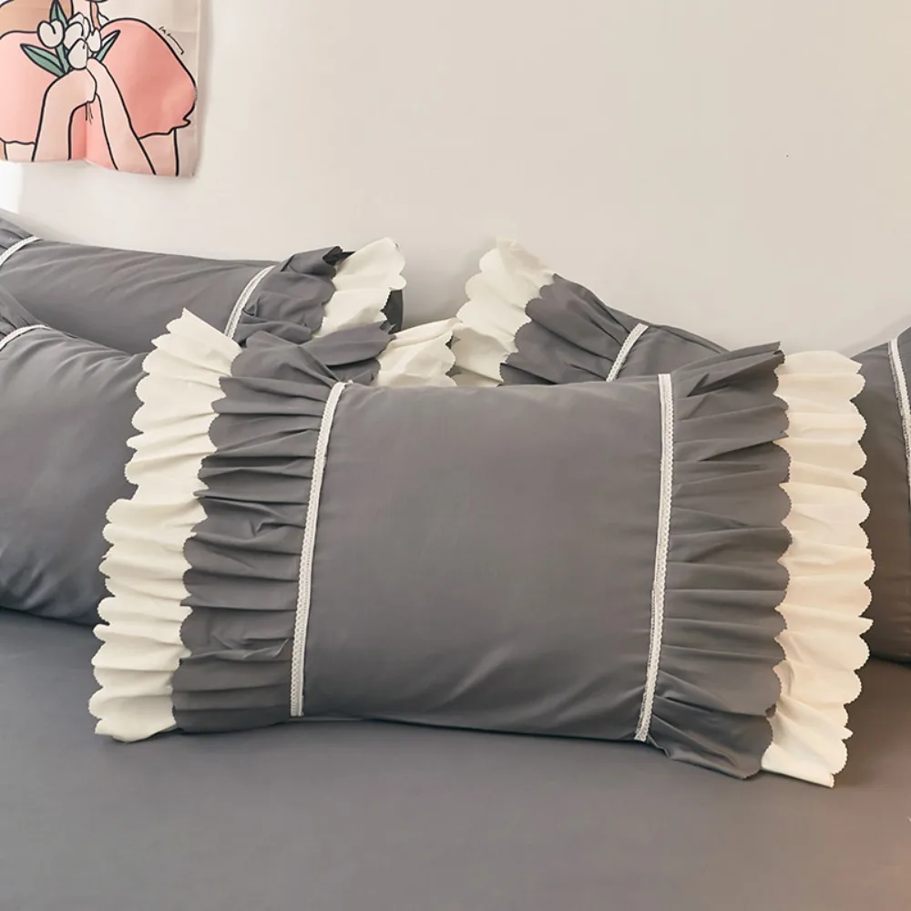 Europe Bed Linen Smooth Twin Full Queen King Size Bed Sheet Home Decor 1PC Bed Skirts Princess Style Bedspread Cover with Skirt 5