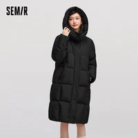 Doudoune longue imperméable et anti-taches pour femme Semir, nouvelle collection hiver 2025, avec capuche amovible 2
