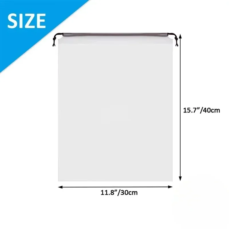 Portable Shoe Storage Drawstring Bags 5/10PCS Eco Storage for Shoes Sundries Travel Waterproof Transparent Plastic
