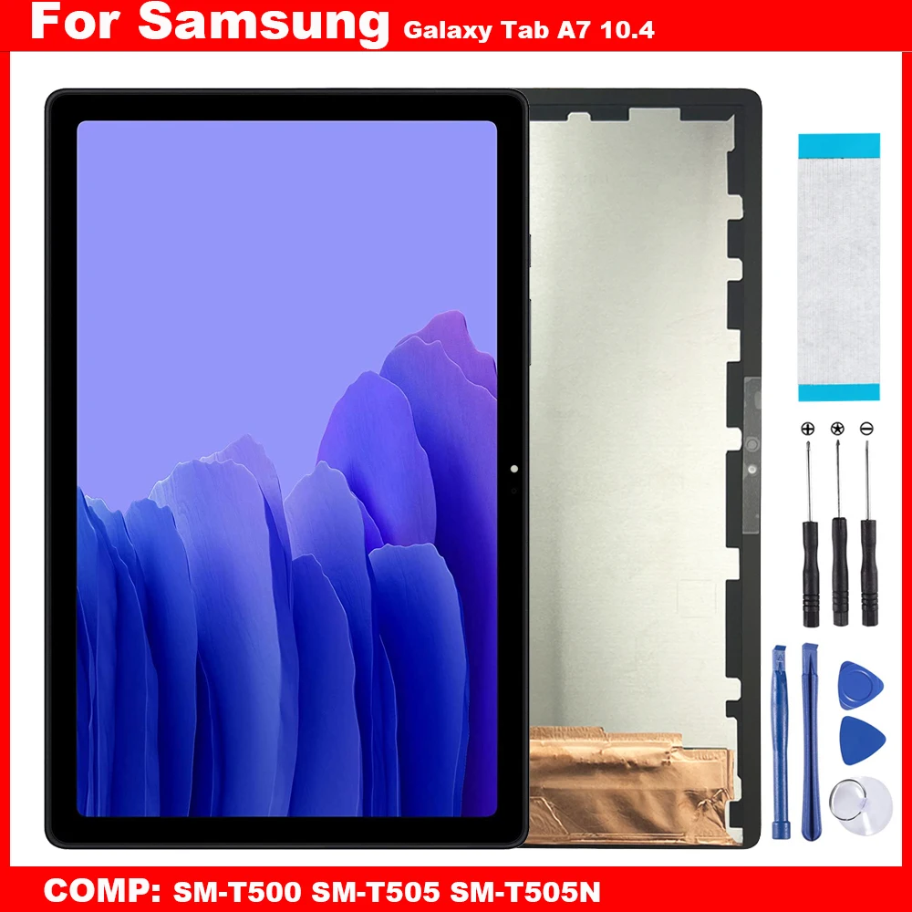 ЖК-дисплей AAA для Samsung Galaxy Tab A7 диагональю 10,4 дюйма, женская модель T505N, T505, T500, сенсорный датчик, стеклянный экран, дигитайзер в сборе