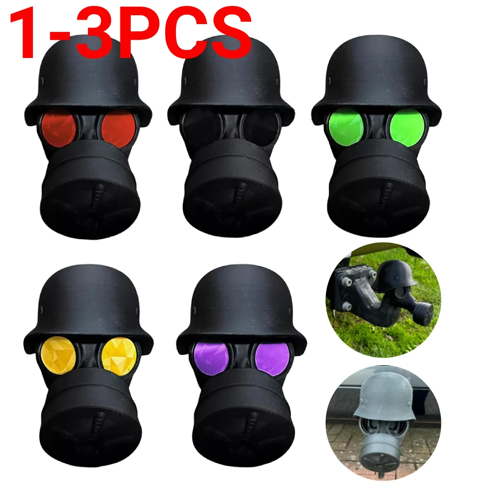 Trailer Hitch Cover Helmet Gas Mask Design Car Dust Plug