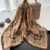 27.56" Paisley Print Small Square Scarf Simulated Silk Thin Neck Scarf Mature Style Sunscreen Headscarf For Women 5