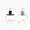 Wall Mount Smart Kitchen Cooktop Hood Cooktop Extractor Fan Hood Black 24 36 Inch Range Hood 6