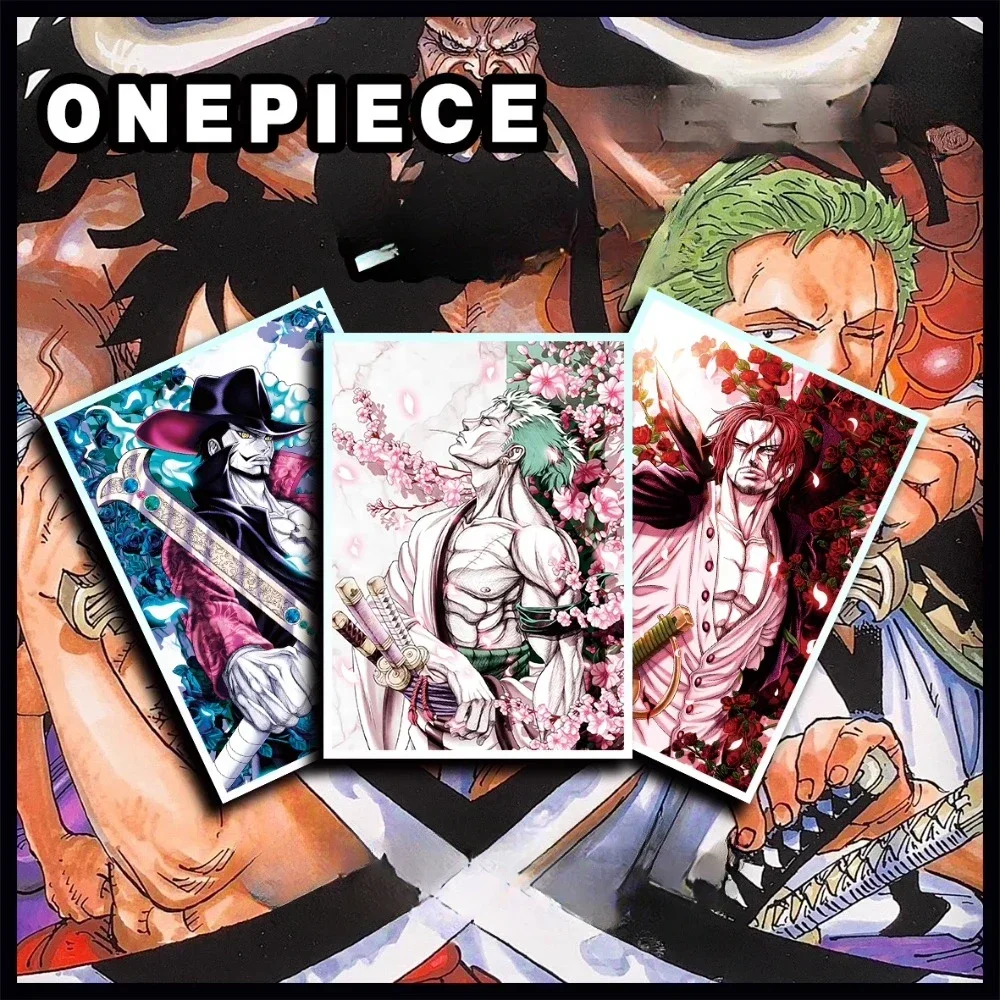 

ONEPIECE Roronoa Zoro Dracule Mihawk Shanks Аниме Коллекция фотовспышек фотография сделай сам