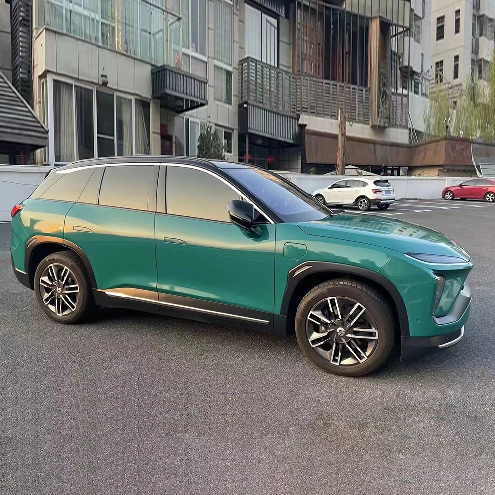 5M/10M/18M Avvolgimento In Vinile Ad Alte Prestazioni Pet Windstorm Green Autoadesiva Air Channel Carwrap