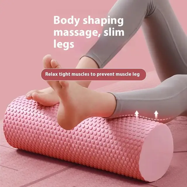 Yoga Roller Round EVA Foam Cylinder Roller For Pilates Exercise Enhanced Home Workouts Diameter 10cm Length 30cm 3