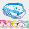 High-definition kidsren's swimming goggles for boys and girls, anti-fog swimming goggles, large-frame goggles, comfortable silic