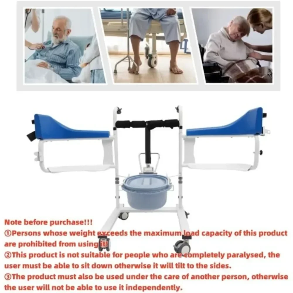 Elderly Shower Chair with Wheels Elderly Transfer Chair Portable Elderly Toilet Chair Lift Chair for Patient Transfers 2
