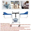 Elderly Shower Chair with Wheels Elderly Transfer Chair Portable Elderly Toilet Chair Lift Chair for Patient Transfers 2