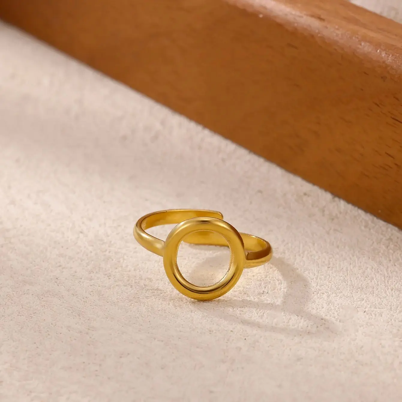 Gold Stainless Steel Ring for Women