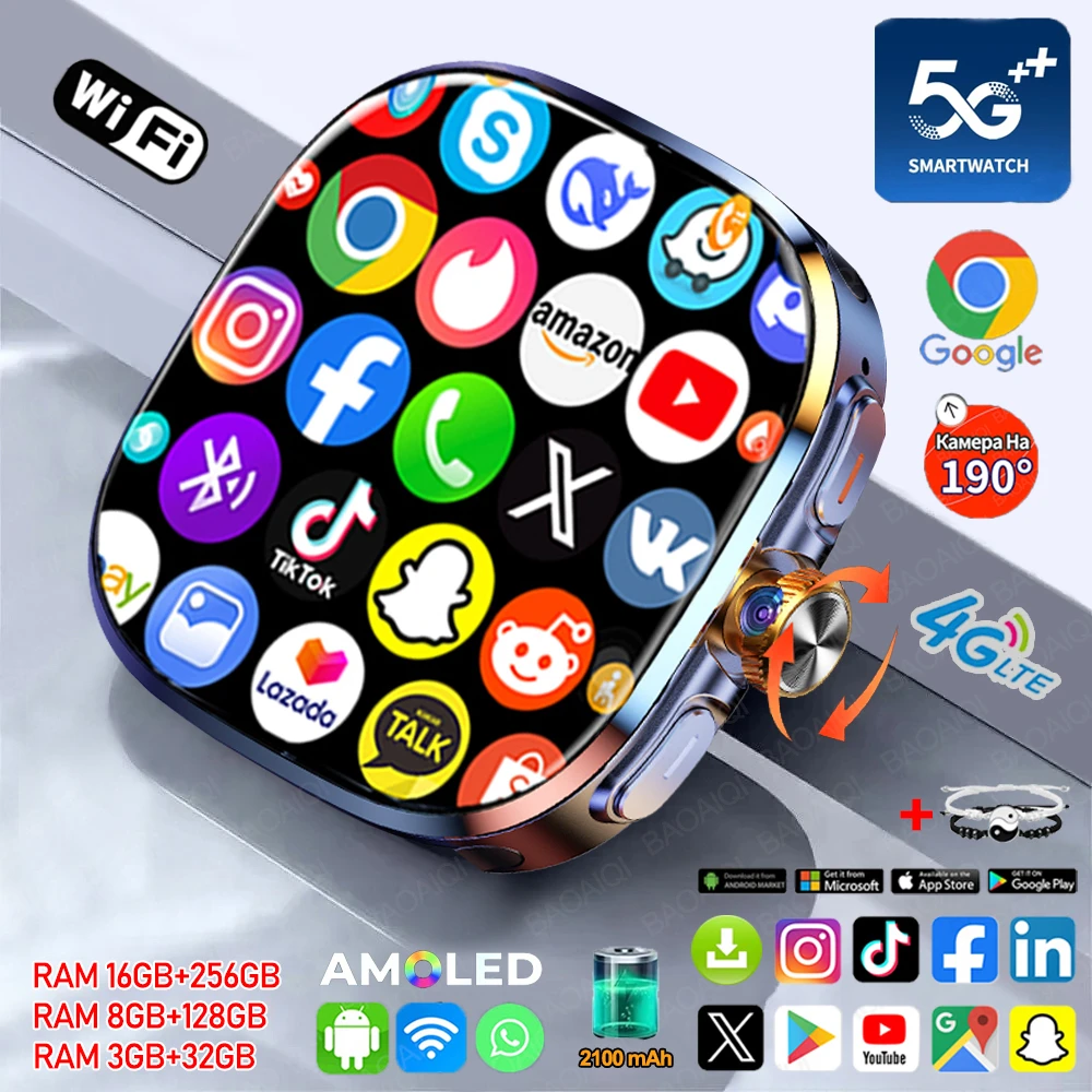 4g 5g Smart Watch With Amoled Screen Video Calling And Gps Tracker_voghion.com