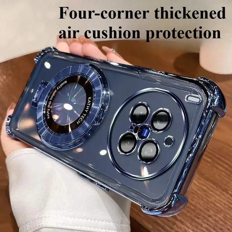 Rotatable Magnetic Stand Phone Case with Anti-Fall Protection and Plating Finish