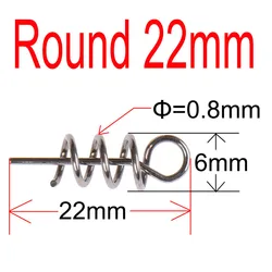 Enhanced Stainless Steel Fishing Spring Lock Connectors (20/50/100 pcs) - 50pcs (Round 22mm)