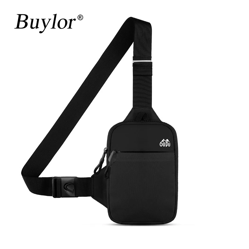 

Buylor Men Crossbody Chest Bag Nylon Waterproof Man Shoulder Messenger Bags Outdoor Sports Fitness Phone Bag Mens Waist Bags