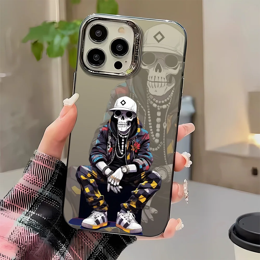 IPhone 15 Pro Max Case, Cool Cartoon Fashion, Skull Graffiti, Color Laser Printing Phone Case, Apple iPhone 14 Pro Max 13 12