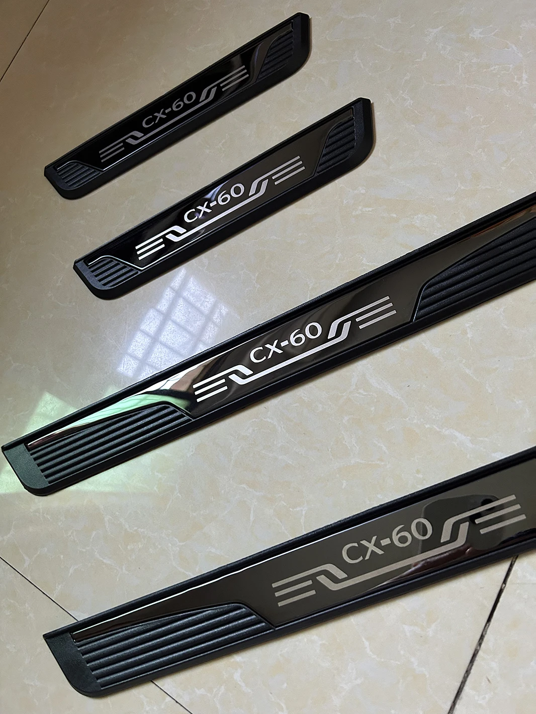 Car Door Sill Scuff Plate For Mazda CX-60 CX60 Stainless Steel Car Styling Accessory