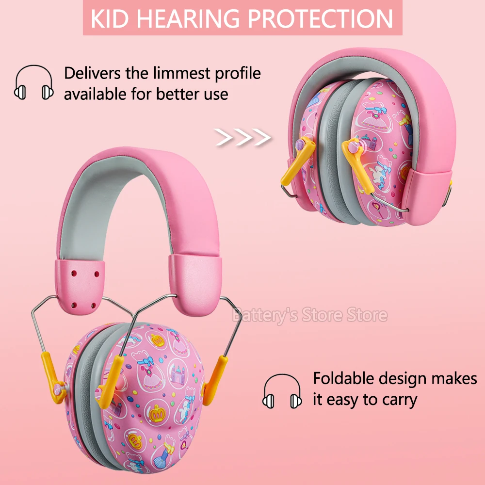 

Kid Ear Hearing Protection Baby Noise Earmuffs Noise Reduction Ear Defenders earmuff for children Adjustable nrr 25db Safety