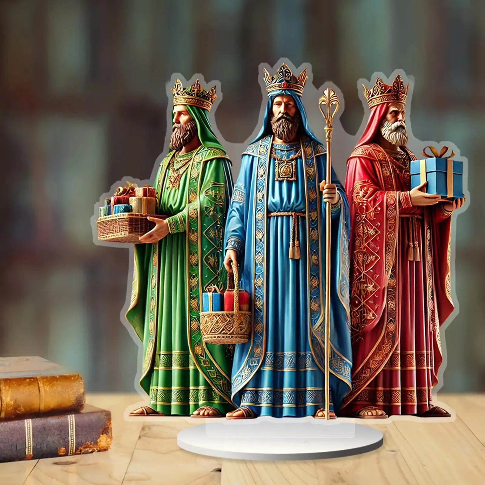 Religious Jesus Ornaments Crafts Desk Display Collection Acrylic Statue of Jesus for Table Office Cabinet Dining Room Bookshelf