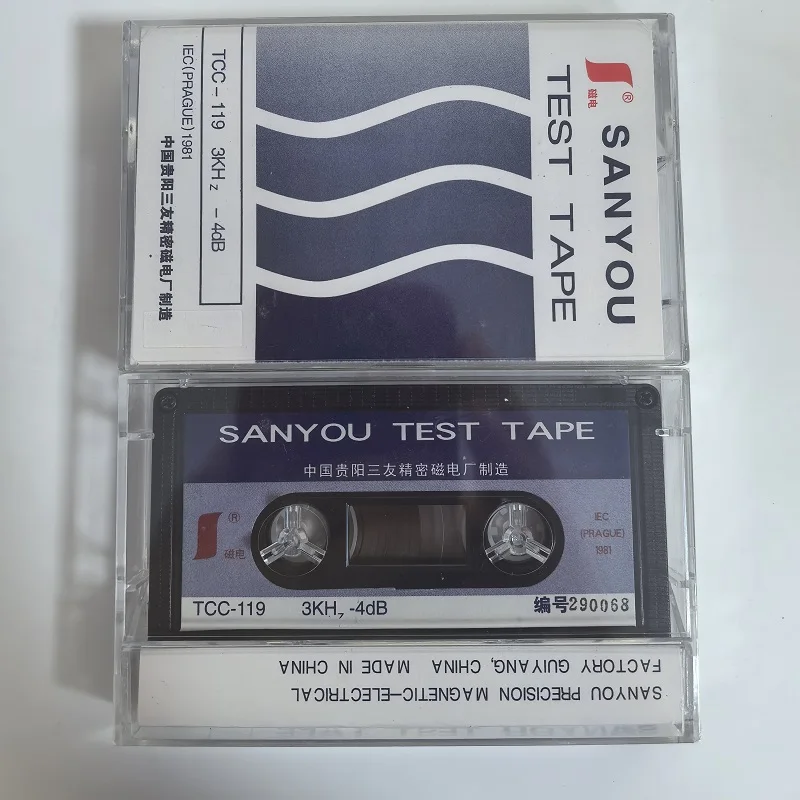 TEST TAPE SANYOU TCC-119 W&F/SPEED 3KHZ-4DB SPEED & FLUTTER TAPE SPEED TEST WOW AND FLUTTER