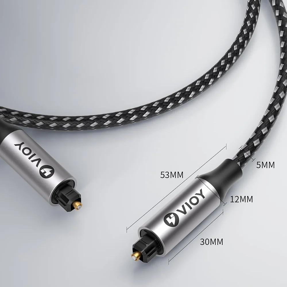 Premium Toslink Fiber Optic Audio Cable for Stereo and Home Cinema Systems