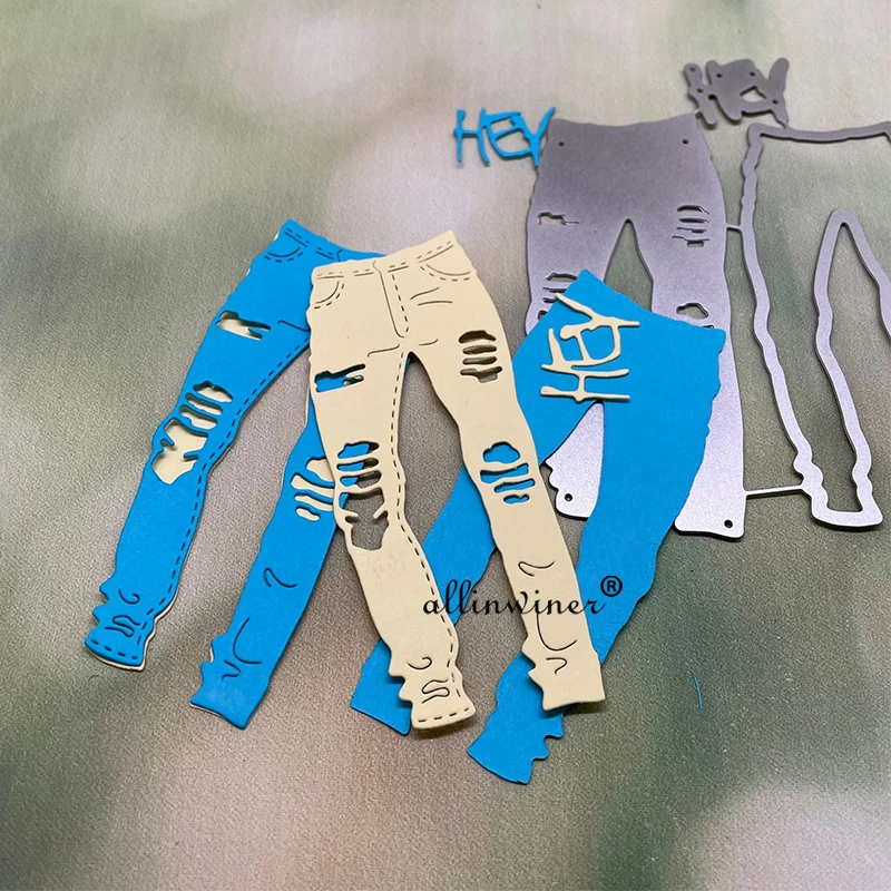 Jeans Metall Stanzformen Schablonen gestanzt für DIY Scrapbooking Album Papier Karte Prägung