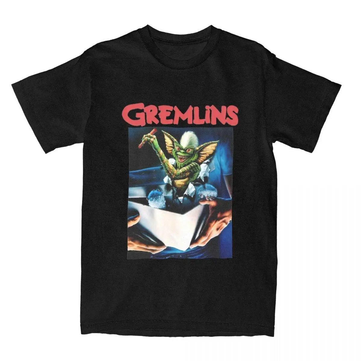 

Gremlins Horror Gizmo 80s Mogwai Movie Men's T Shirts Fashion Tees Short Sleeve Round Collar T-Shirt 100% Cotton Summer Clothing