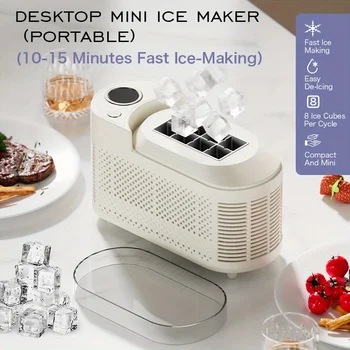 Mini Ice Maker Machine Portable Countertop Ice Cube Maker for Home Office Camping Car RV Small Ice Making Machine 12V 220V 1