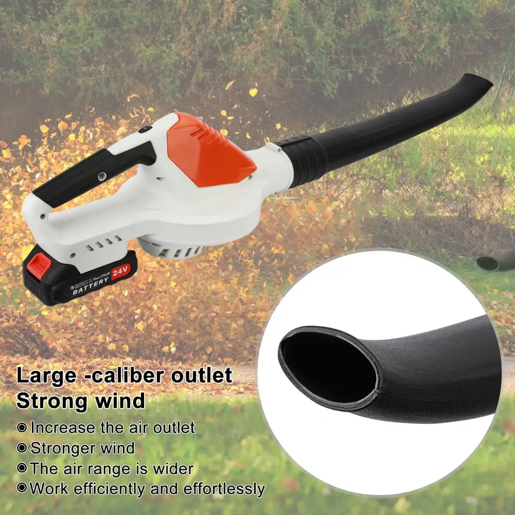 Cordless 24V Electric Leaf Blower with 2 Batteries & Charger 3