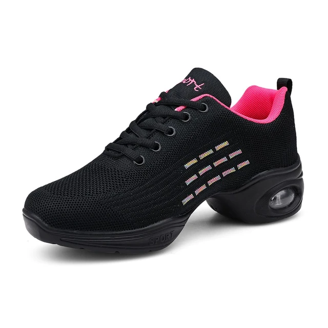 Zapatos de baile moderno para mujer, zapatillas de Jazz con suela suave,  transpirables, ligeras, para Fitness