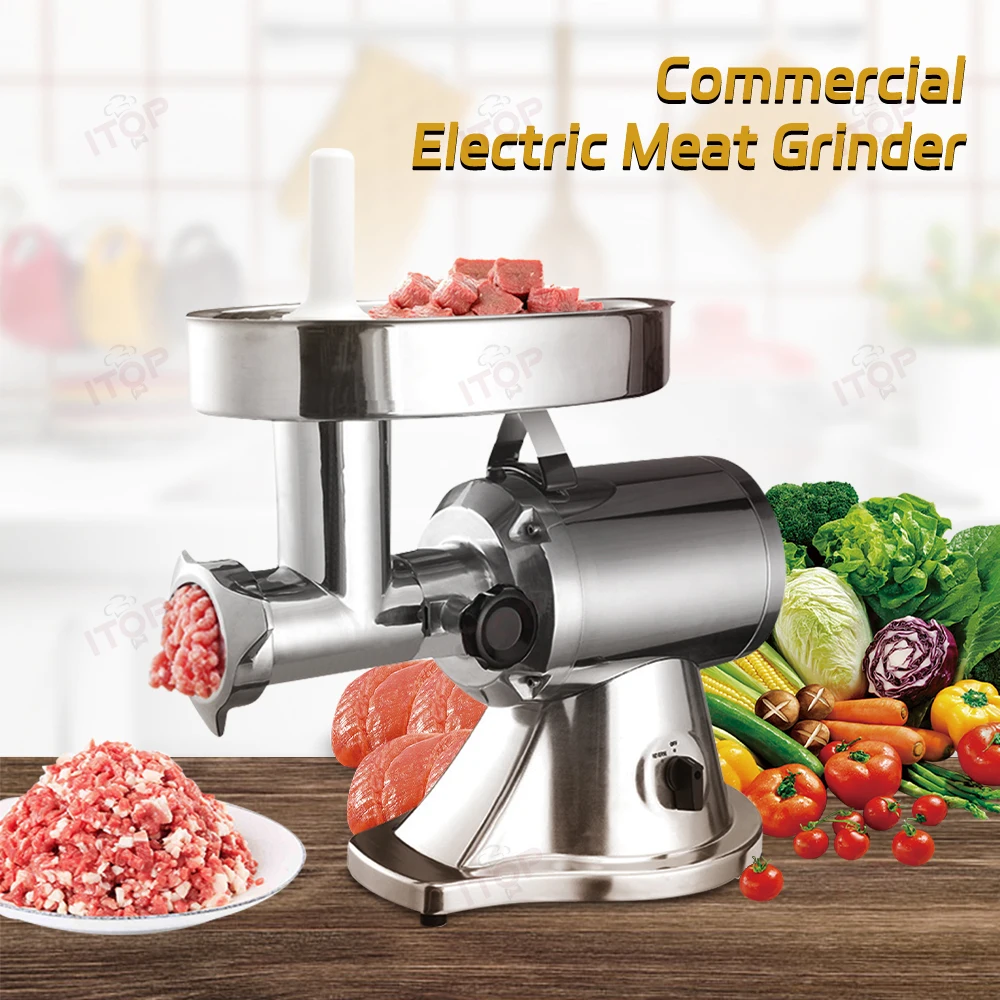 ITOP MG-4 Commercial Meat Grinder Food Grade Stainless Steel Electric Stuffing Machine Sausage Filling Maker 250KG/H 220V 240V 250kg 24h commercial korea bingsu machine air cooling touch screen control snow ice maker shaver machine snowflake ice machine