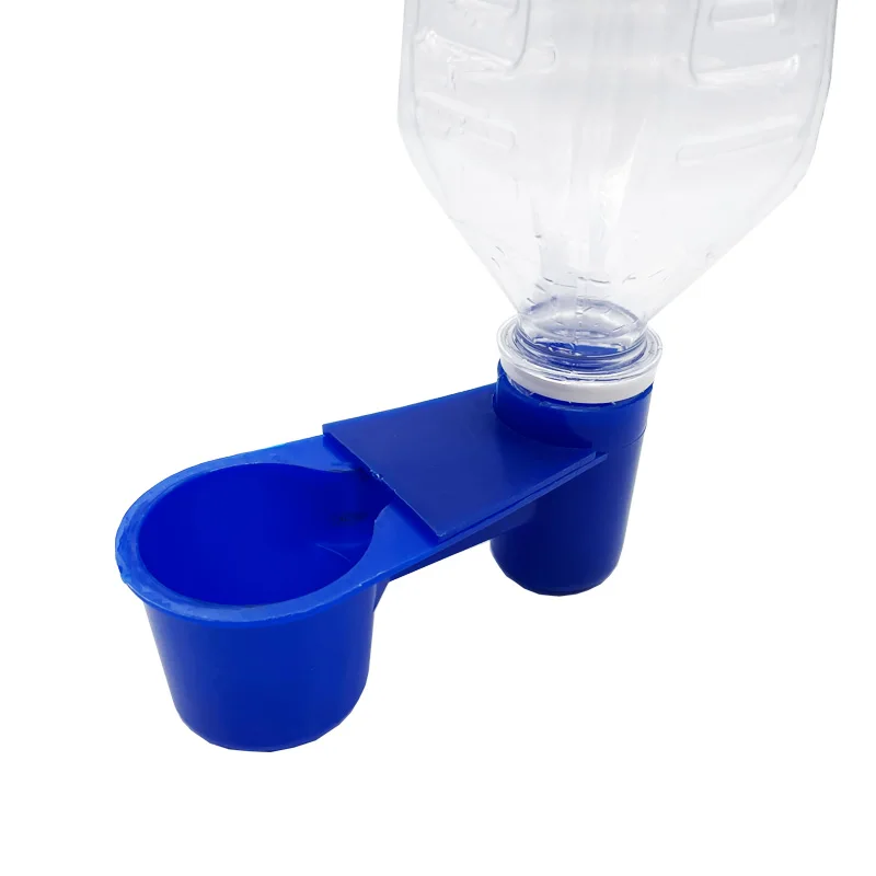 Bird Water Drinker 5/10/20Pcs Quail Drinker Cups Water Bottle Cup Cat Chicken Pigeon Parrot Hamster Double Nozzle Water Guide For Family