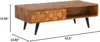 Solid Wood Coffee Tables for Living Room, Coffee Table Mid Century Modern , Fully Assembled Center Table, Teak Brown 2