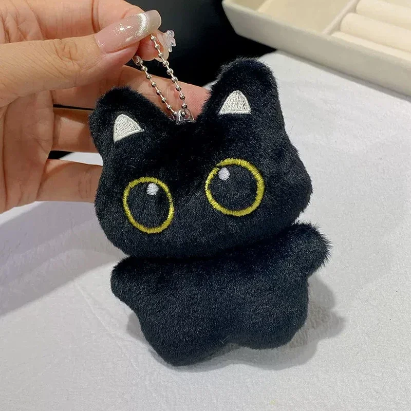 1/2pc Cute Black Cat Plush Toy Doll Small Pendant Cuddly Pillow Cushion Ins Black Cat Plush Toy Doll for Boy Girl Birthday Gifts