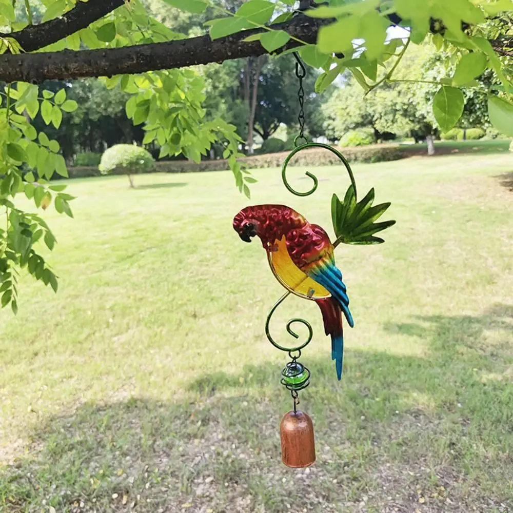 Tsuchiya Statua di pappagallo da giardino – Statua di pappagallo in resina per esterni | Statua di uccelli patio con anello di ferro, decorazione per