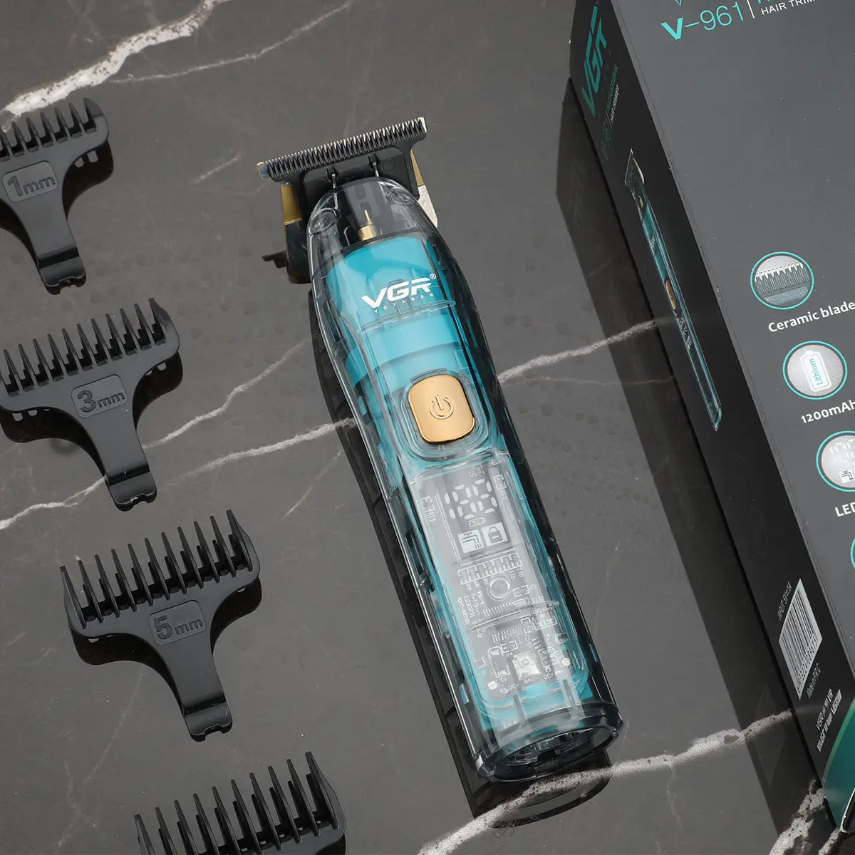 جهاز تشذيب الشعر الكهربائي اللاسلكي VGR ، آلة قص ا...