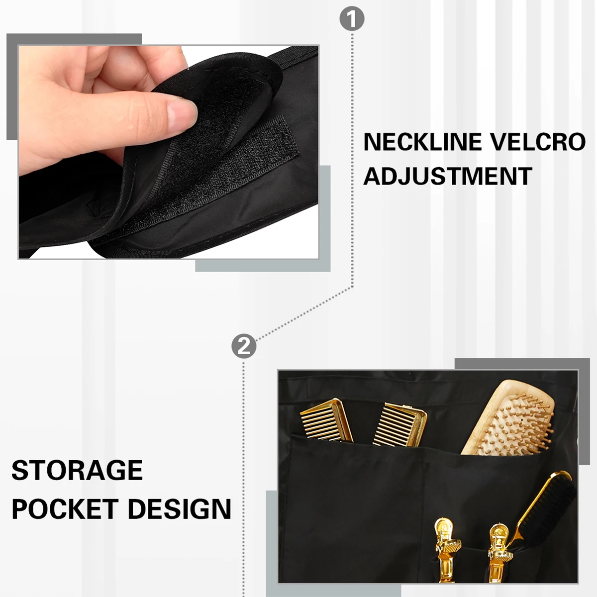 Black Stylist Apron Waterproof Hairdressing Coloring Shampoo Haircuts Cloth Wrap Hair Salon Tool 6