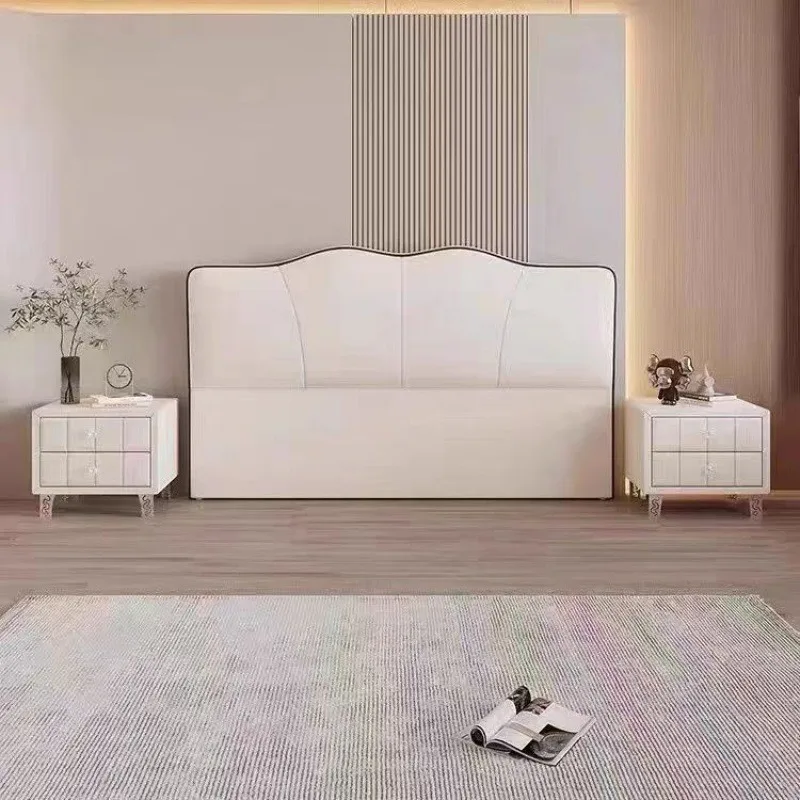 New soft bag bedside board simple modern cloud light luxury solid wood technology cloth bedside backrest bedroom bed board