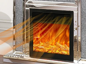 Mirrored Corner Electric Fireplace TV Stand, Faux Fireplace Mantel Freestanding