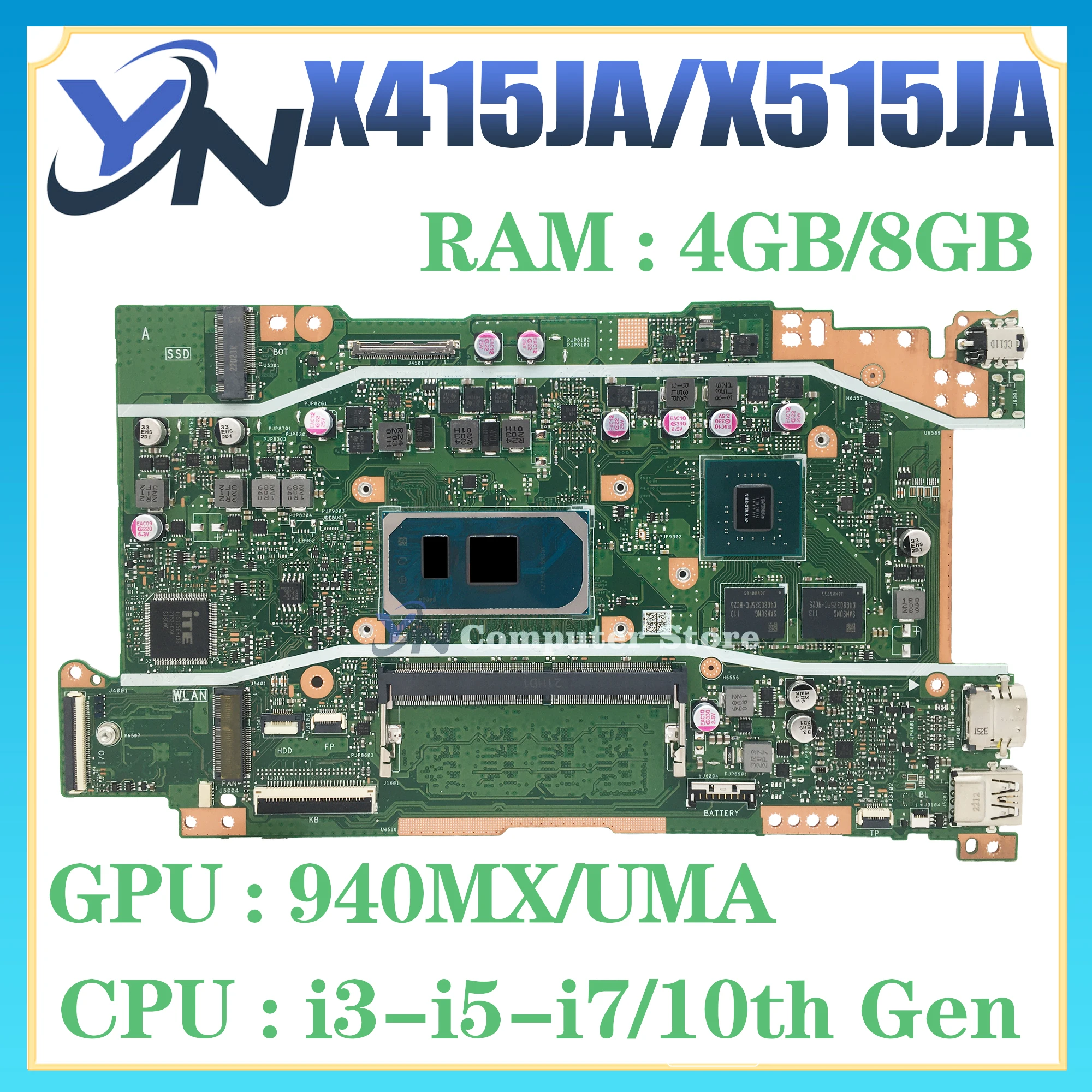 X415JA-Mainboard-X515JA-X515JP-X515JF-X515JAB-X515-X515J-X415J-V5200JA ...