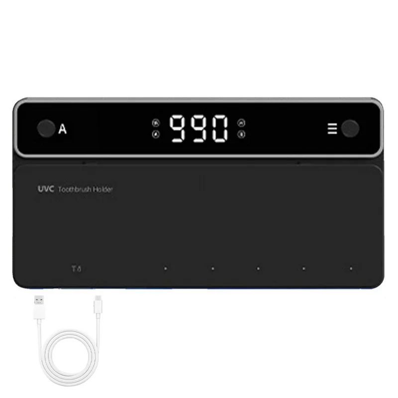 B90B-칫솔 홀더, 타이머 기능, 충전식 무선 벽걸이형 욕실용
